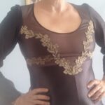 camisola vintage anos 70 preta.,