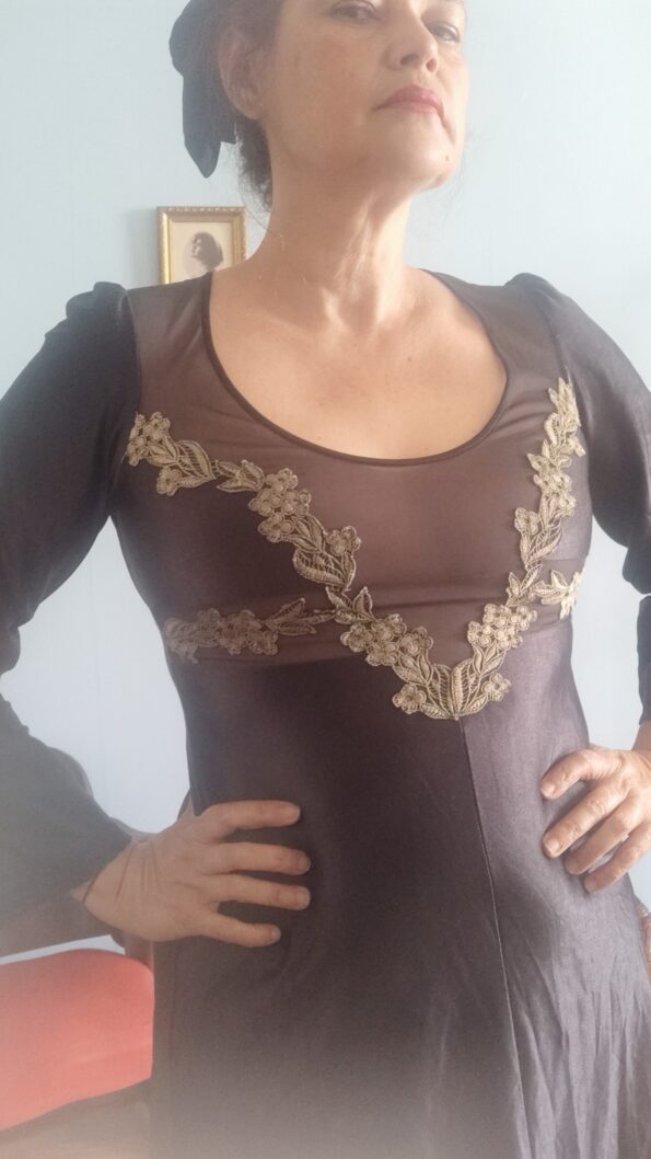 camisola vintage anos 70 preta b