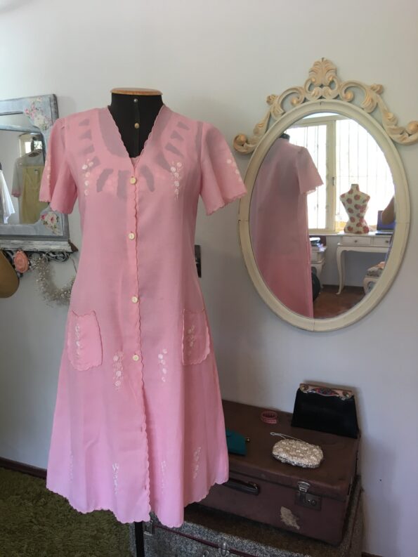 conjunto camisola e penhoar vintage a f