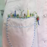 conjunto camisola e penhoar vintage bordado;.