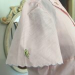 conjunto camisola e penhoar vintage bordado;.