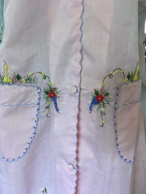 conjunto camisola e penhoar vintage bordado w