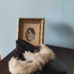 pantufa vintage preta,