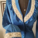 penhoar anos 70 azul