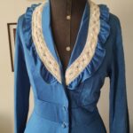 penhoar anos 70 azul