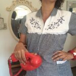 penhoar anos 80 azul,