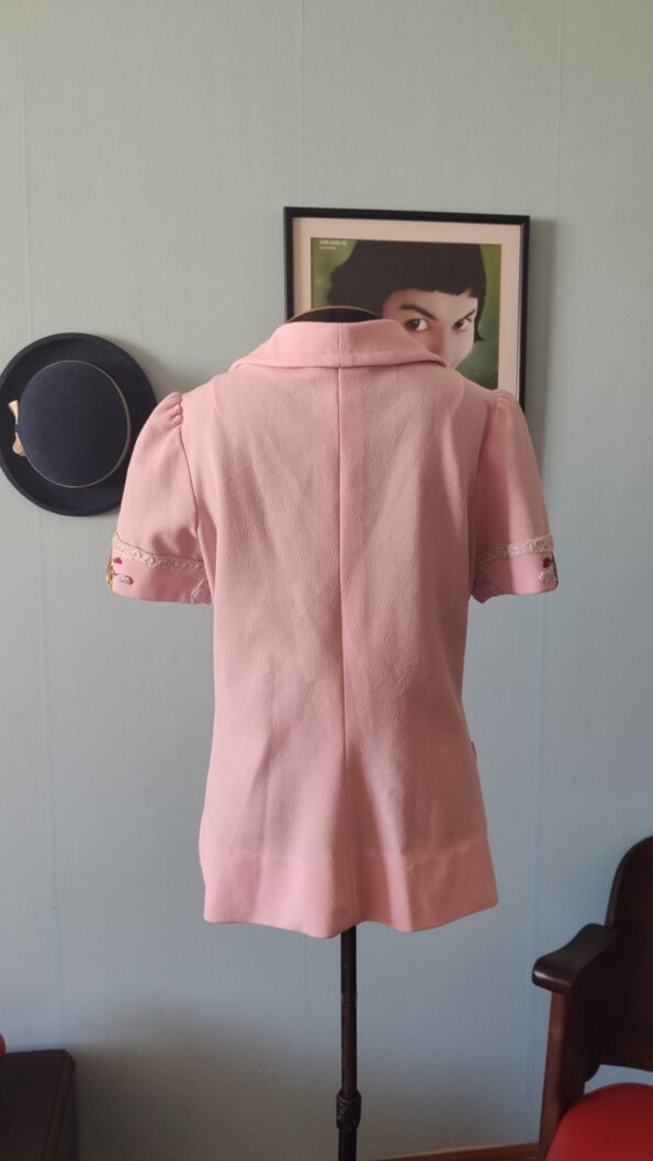 camisa vintage bordada e