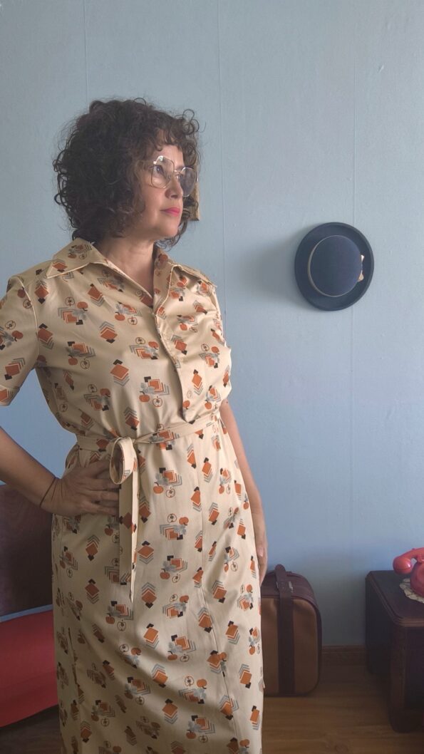 vestido vintage anos 70