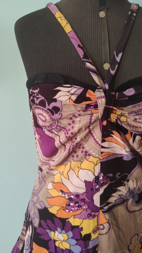 vestido vintage anos 70 longo. a