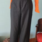 calça vintage em lã
