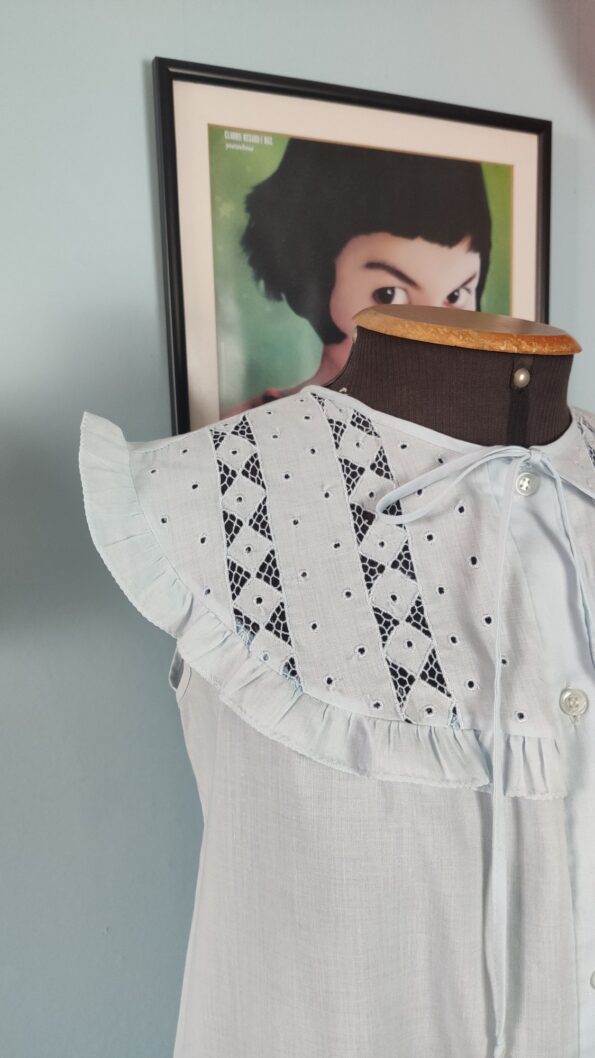 camisola vintage azul ,