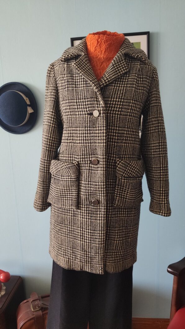 casaco vintage pied de poulle.