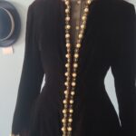 conjunto de festa vintage anos 80 veludo a