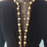 conjunto de festa vintage anos 80 veludo a