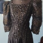 vestido de festa anos 80 lamê a