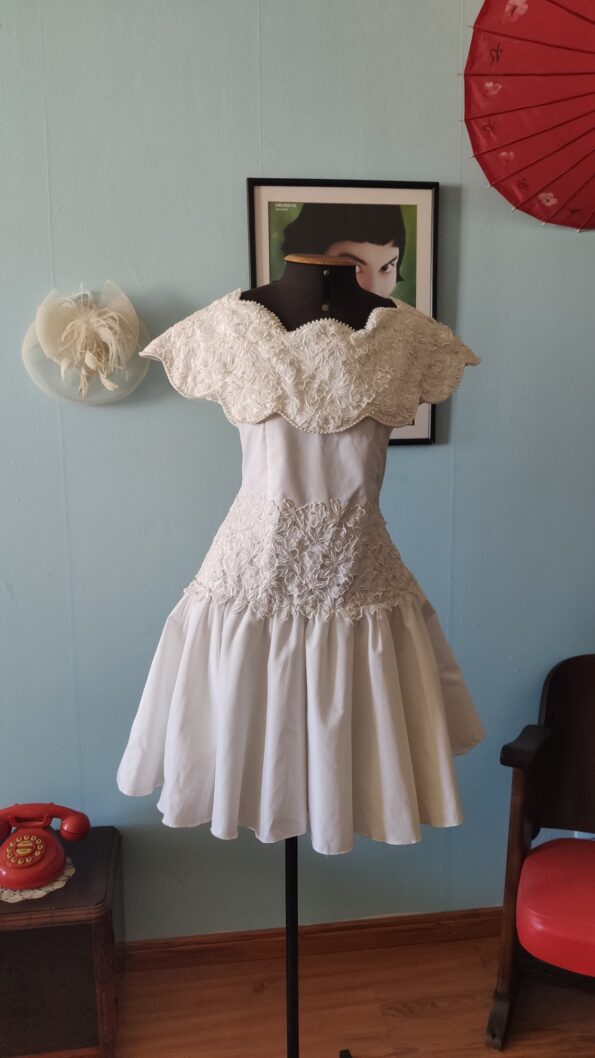 vestido vintage de debutante anos 80