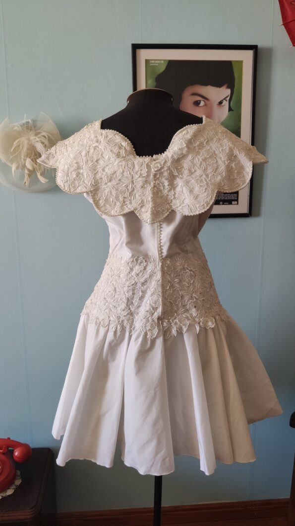 vestido vintage de debutante anos 80,
