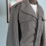 jaqueta vintage estilo militar ,