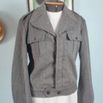 jaqueta vintage estilo militar ,