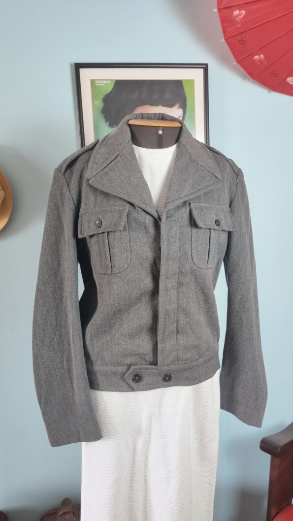 jaqueta vintage estilo militar