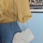 saia vintage anos 80 jeans .
