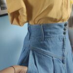 saia vintage anos 80 jeans .