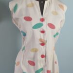 vestido vintage anos 80 bolas .