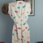 vestido vintage anos 80 bolas .