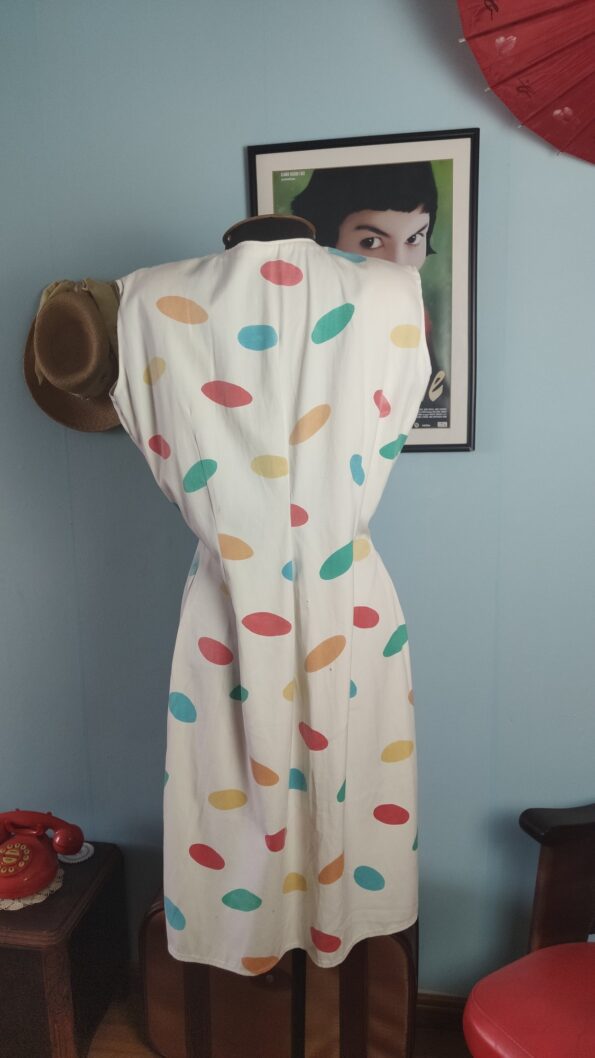 vestido vintage anos 80 bolas