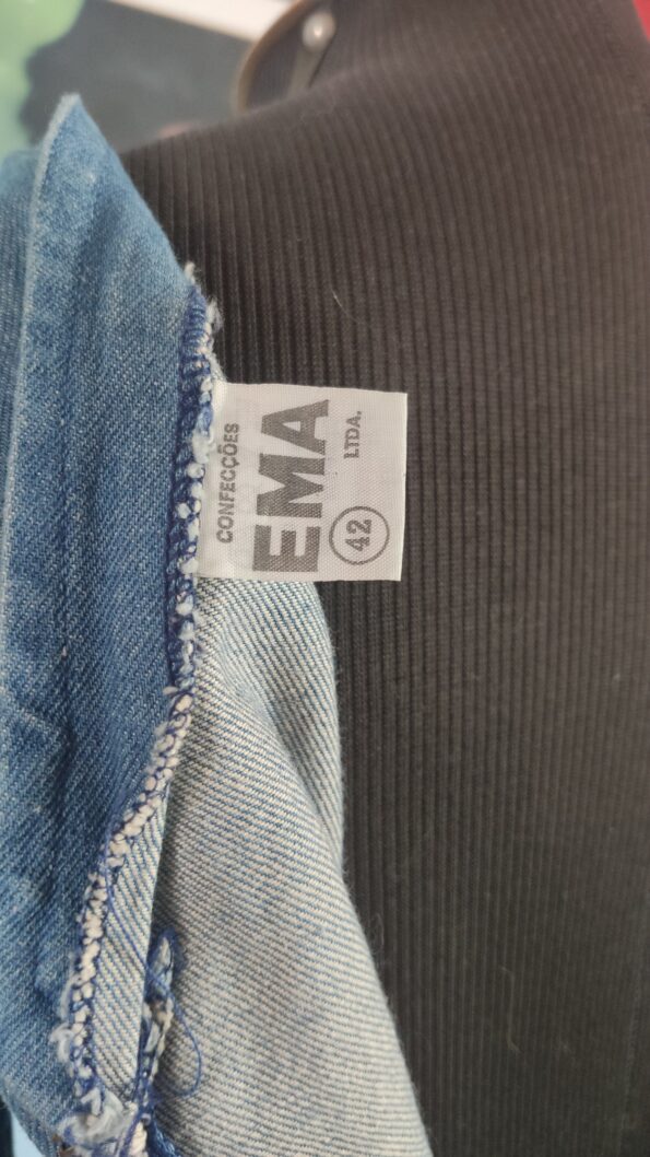 vestido vintage anos 80 jeans a