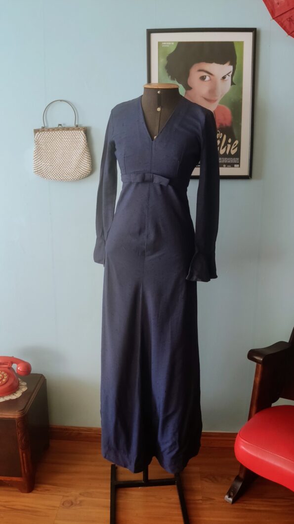 vestido vintage longo anos 60 a